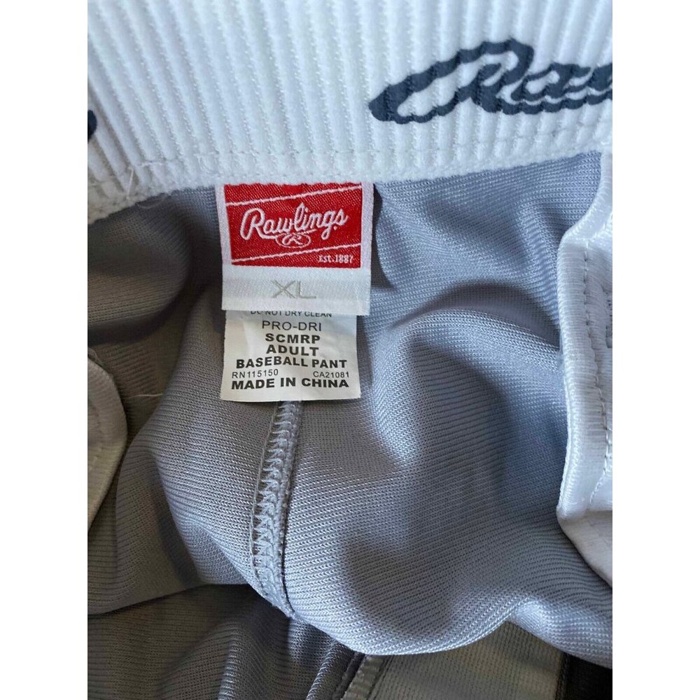 Rawlings Relaxed Fit Baseball Pants Mens XL 30" Gray Pro-Dri Adult Sports NWT - Picture 4 of 8